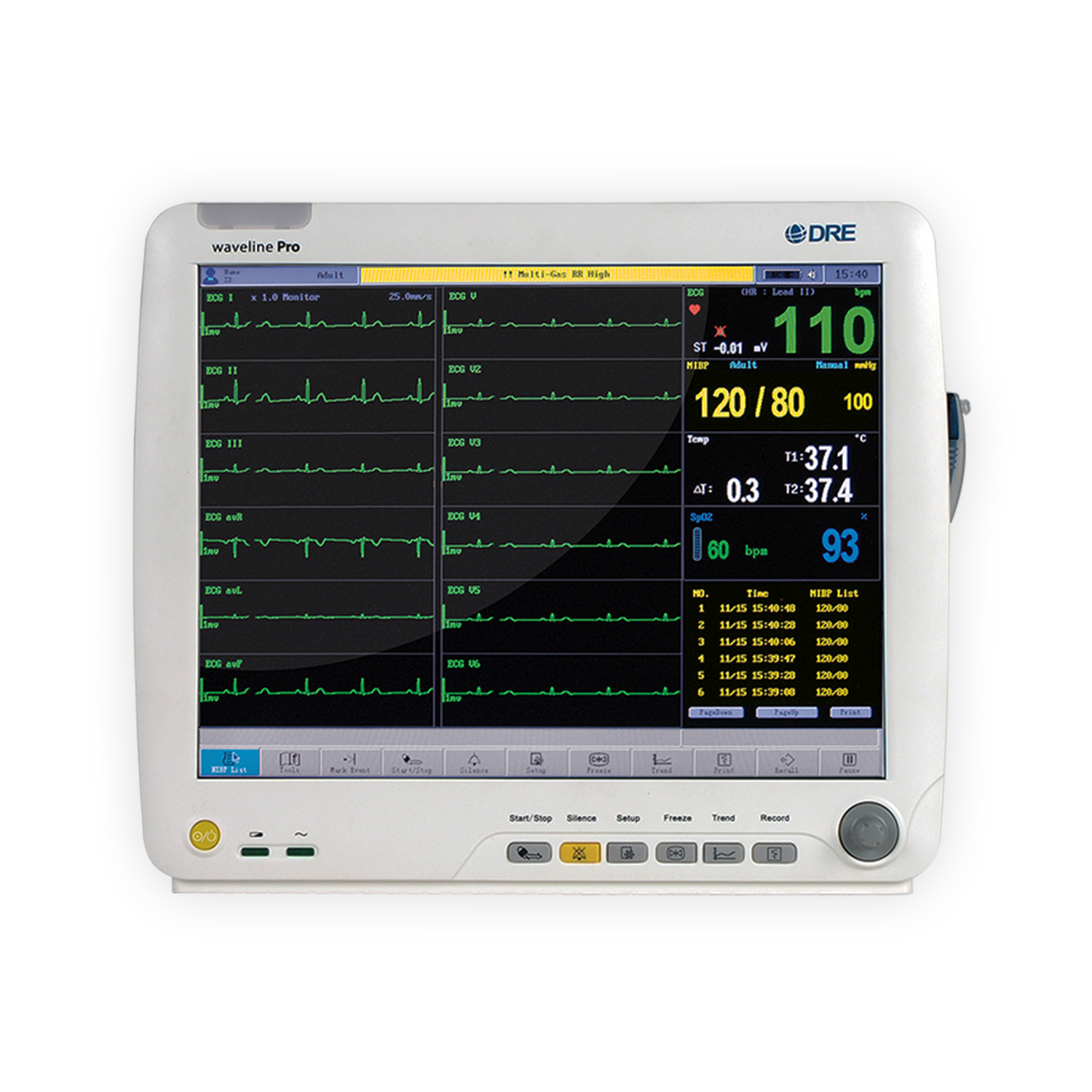 DRE Waveline Pro Anesthesia Monitor